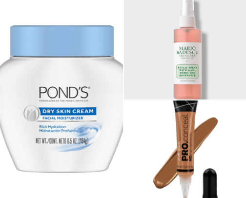 Skincare & makeup cover photo collage