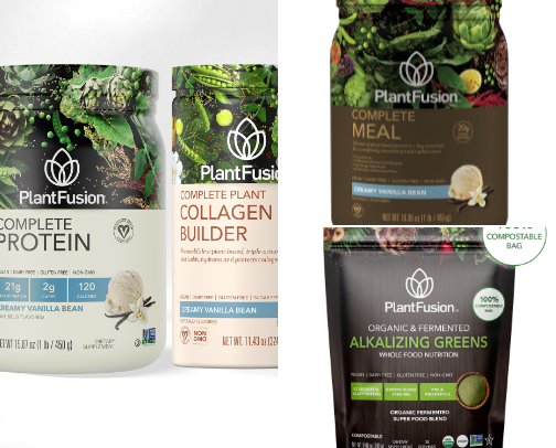 Get 25% Off Plant Fusion - Vegan Health Supplements, Protein, & Vitamins cover photo collage