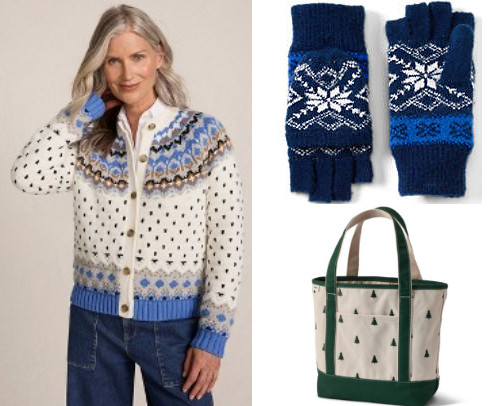 Land's End Plus-Size Holiday Gift Guide cover photo collage