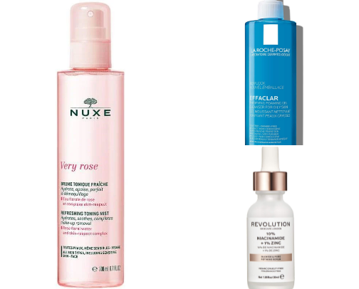 Sensitive skin skincare products (dermatits prone) with my routine steps :) cover photo collage