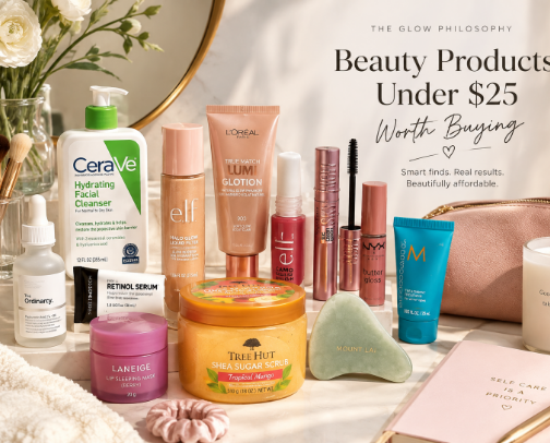 Beauty Products Under $25 Worth Buying cover photo collage