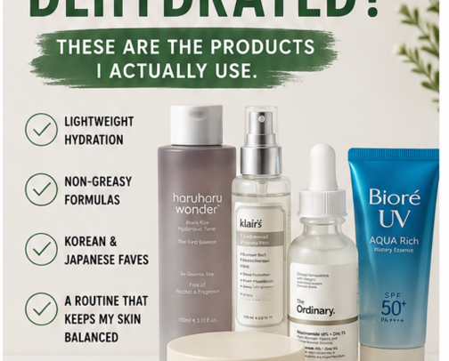 Skincare I Personally Use Every Day for my Oily, Dehydrated skin cover photo collage