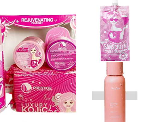 Skin care beauty products cover photo collage