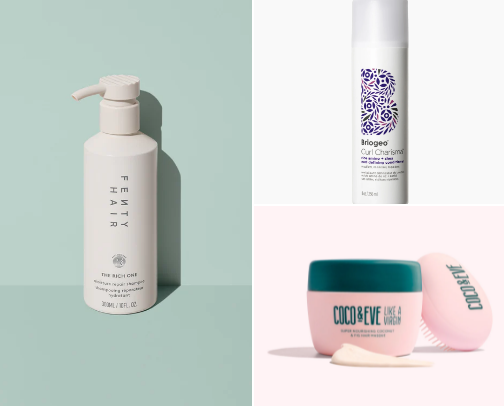 My curly hair routine 🧑🏼‍🦱🎀 cover photo collage