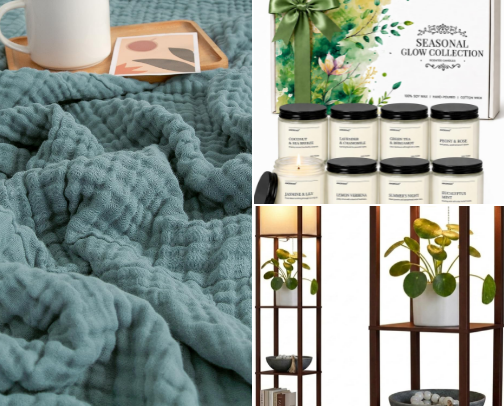 Cozy Home Essentials: Simple Finds for a Warm & Peaceful Space cover photo collage