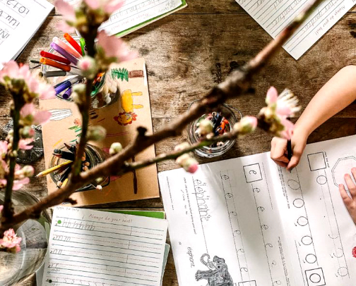 my go-to homeschool supplies + helpers cover photo collage