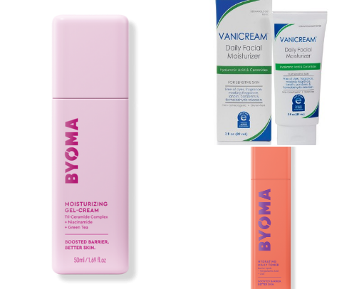 acne safe/affordable skin care cover photo collage