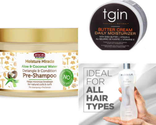 Hair products cover photo collage
