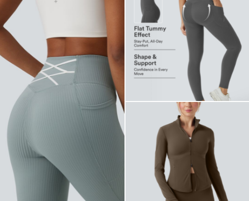 Activewear I Live In cover photo collage