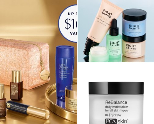 Silicone-Free Sensitive skin facial products cover photo collage