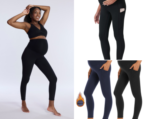 I Tried 35 Maternity Leggings to Find Ones That Actually Stay Up cover photo collage