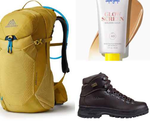 Essentials for the outdoor hiking experience cover photo collage