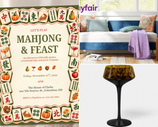 Mahjong Friendsgiving Party Ideas cover photo collage