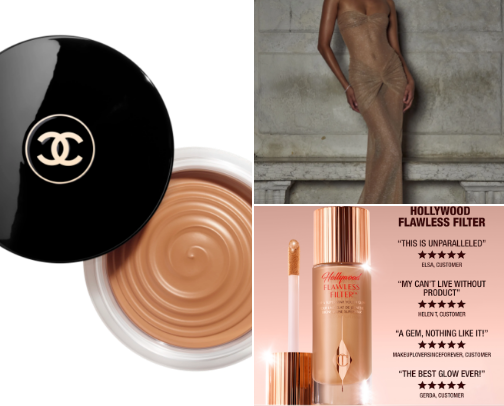 beauty products cover photo collage