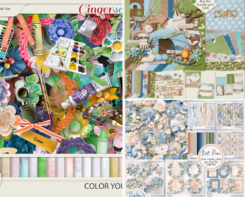 Digital scrapbooking - collections cover photo collage