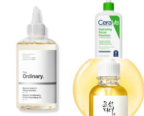 My actual skincare routine for combination & sensitive skin 🤍 cover photo collage