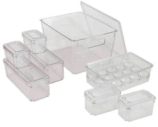 Fridge Organizer Bins cover photo collage