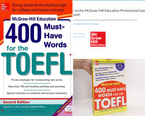 Download - 400 Must-Have Words for the TOEFL study companions and editions cover photo collage