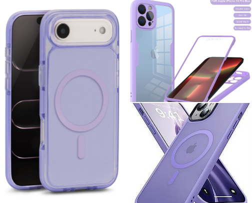 Protective Purple iPhone Case for Everyday Use cover photo collage