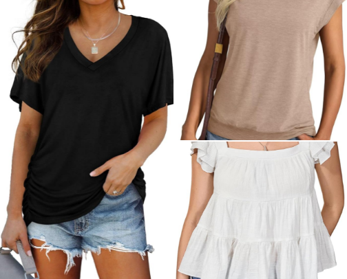 Square Neck Ruffle Tops That Add Just the Right Amount of Flair cover photo collage