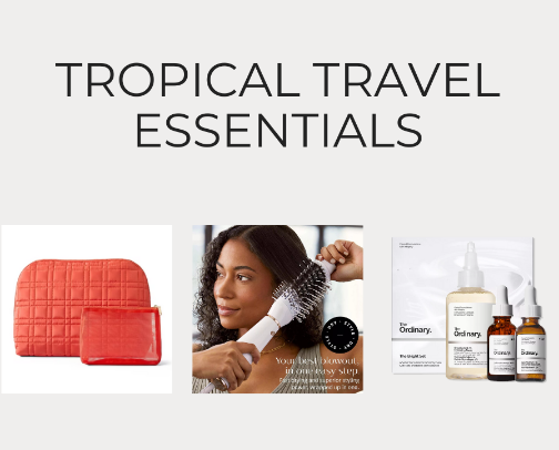 Tropical Travel Essentials 2025 cover photo collage