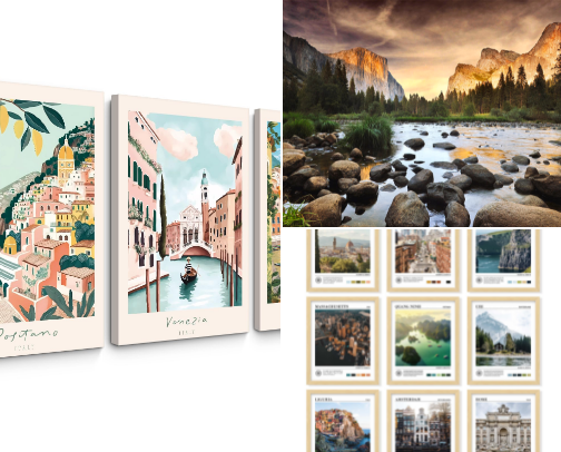 Travel art cover photo collage