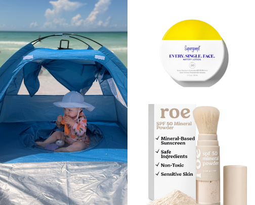 Beach Day With Baby🏖️☀️🌊 cover photo collage
