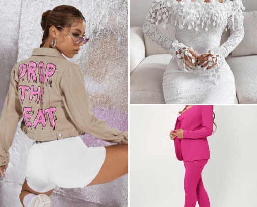 SHEIN WOMEN ~dresses,tops,denim,bottoms,two-pieces & jumpsuits~ cover photo collage