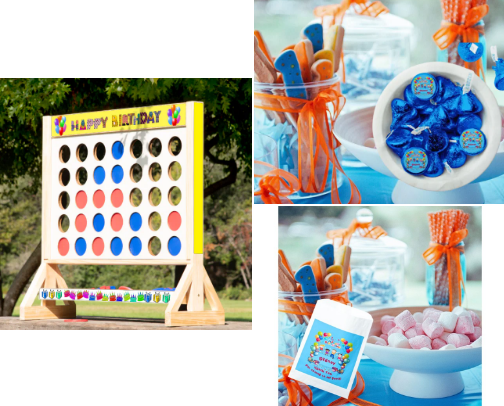 "Big Blue Birthday Blowout!" cover photo collage