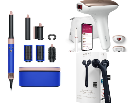 My gadgets and hair products 💝 cover photo collage