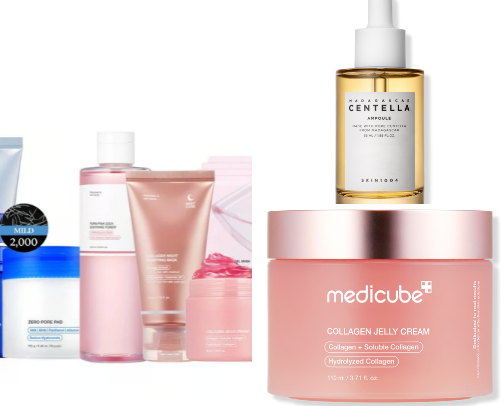 Korean Skincare for a Glass Face👸🏼 cover photo collage