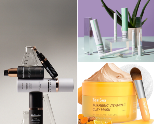 Skincare products and brands that will keep you youthful cover photo collage