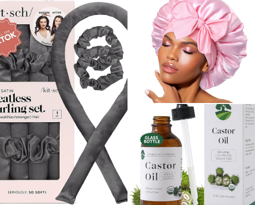 Products for hair growth cover photo collage