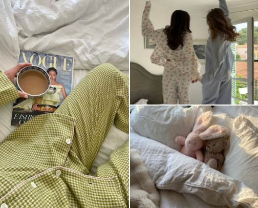 cozy sleepwear cover photo collage