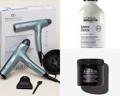 My favorite hair products/tools cover photo collage