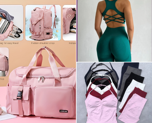 Sweat in Style: Gym Wear & Accessories cover photo collage