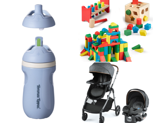 Baby Products: For New Parents Daily Care. cover photo collage