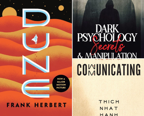 Quality and variety of books in reading cover photo collage