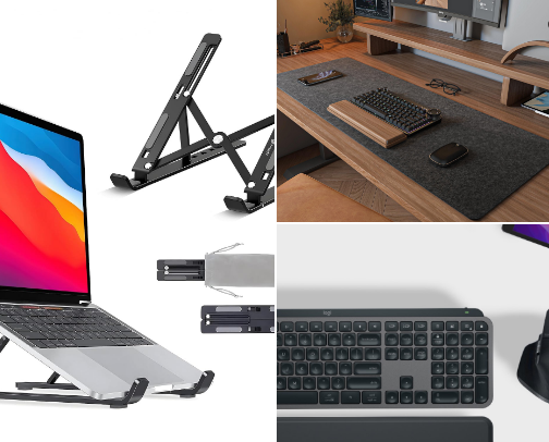 WFH Desk Essentials for a More Comfortable Workspace cover photo collage
