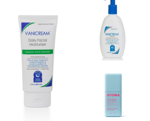 Fav acne-prone, dry, and sensitive skincare cover photo collage