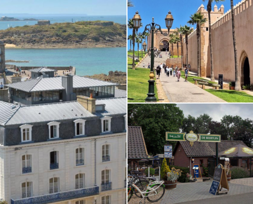 Seaside Walks, Swims & Relaxed Days by the Water Saint Malo, France cover photo collage
