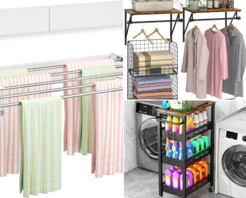 Small Laundry Room Ideas I Used to Build My Dream Organized Space 🤎 cover photo collage