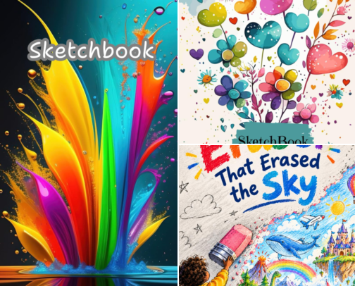 🎨 Little Artists’ Dream Sketchbooks cover photo collage