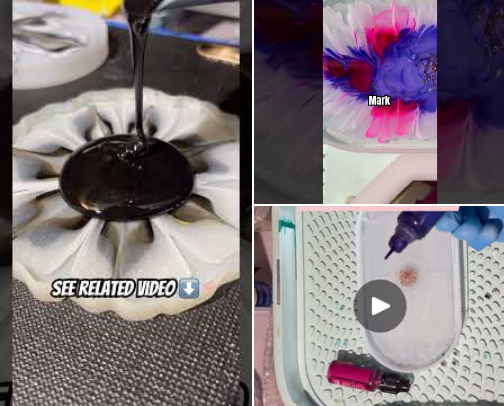 Resin Bloom Technique cover photo collage