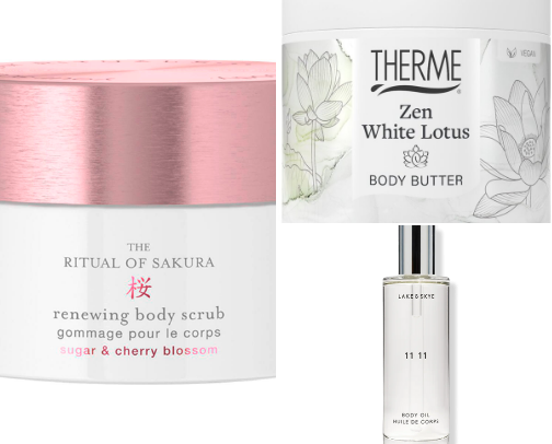 at home spa night - everything shower 🕯️🫧 cover photo collage