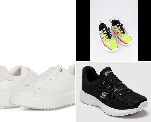 list of stylish and comfortable sneakers must haves cover photo collage