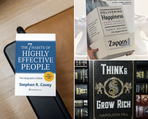 BOOKS THAT MOTIVATES YOU TO YOUR BEST VERSION cover photo collage