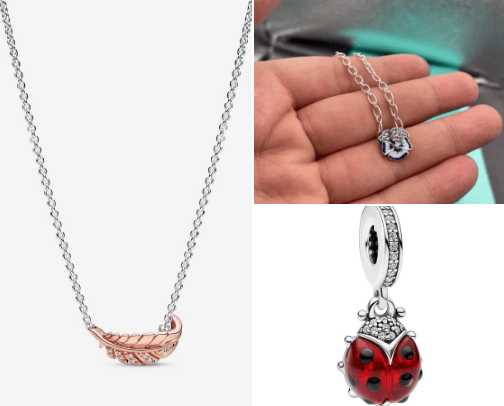 Pandora necklaces cover photo collage