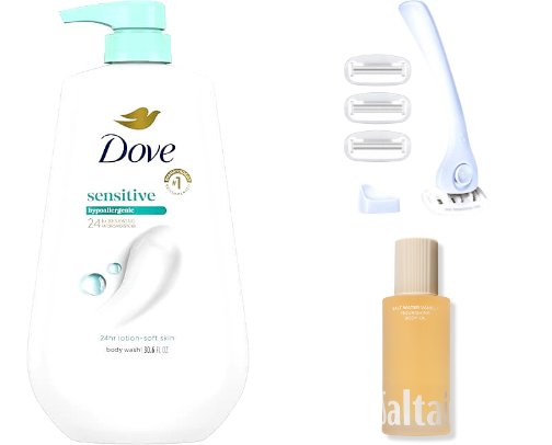 ultimate (affordable) clean girl shower cover photo collage