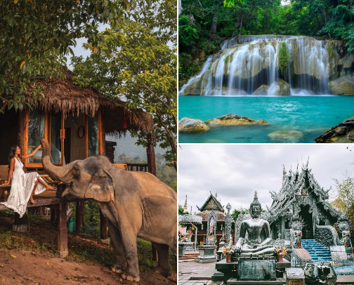 Places I visited in Thailand cover photo collage
